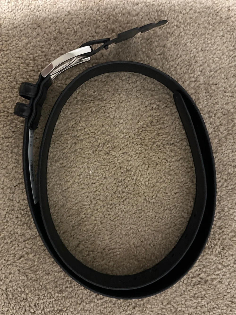 Men’s Warehouse Black Leather Dress Belt NWT